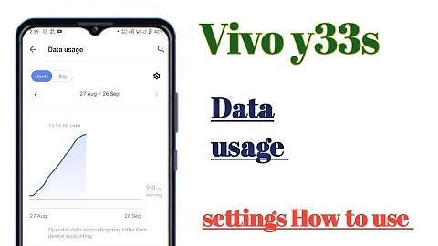 Vivo y33s Data usage settings hidden features || How to use