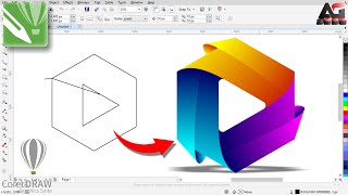 Colorful Polygon Logo Design in CorelDraw | Corel Draw Tutorial