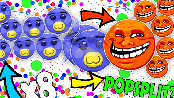 AGAR.IO CRAZY INSTANT 8x POPSPLIT! THE GREATEST REVENGE OF ALL TIME?! #ULTIMATE AGARIO UNCUT!