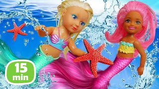 Como atrair a pequena sereia? História infantil para meninas com a boneca sereia. Melhores episódios