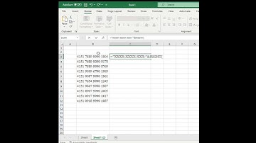 Show only last 4 digits of credit card number 💳 in Excel #shortfeed #excel