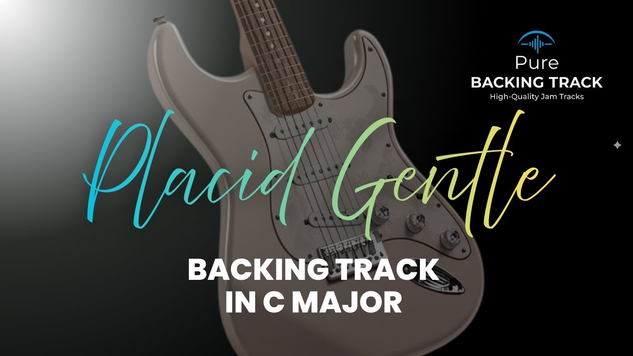 🎸Placid Gentle Guitar Backing Track in C Major  | 154 BPM Jam Track