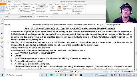 Must watch Imp guidelines for ibps rrb po mains exam 2021, Self Declaration form, Thumb impression..