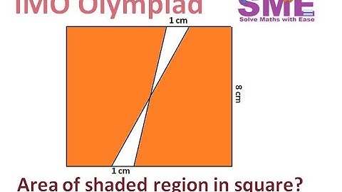 Find the area of the shaded region | Maths | Square and Triangle | IMO Olympiad
