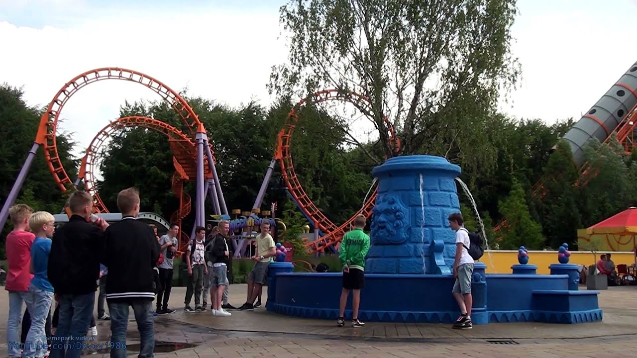 Walibi Holland - Interactieve fontein 27 juni '15 (3D audio)