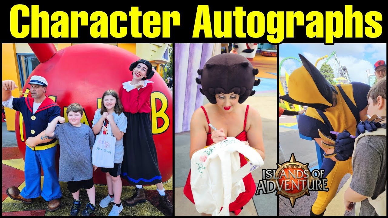 Character Autographs at Islands of Adventure (Universal Studios Florida)