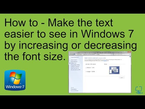 Windows 7 - Make the text on your screen larger or smaller hqdefault