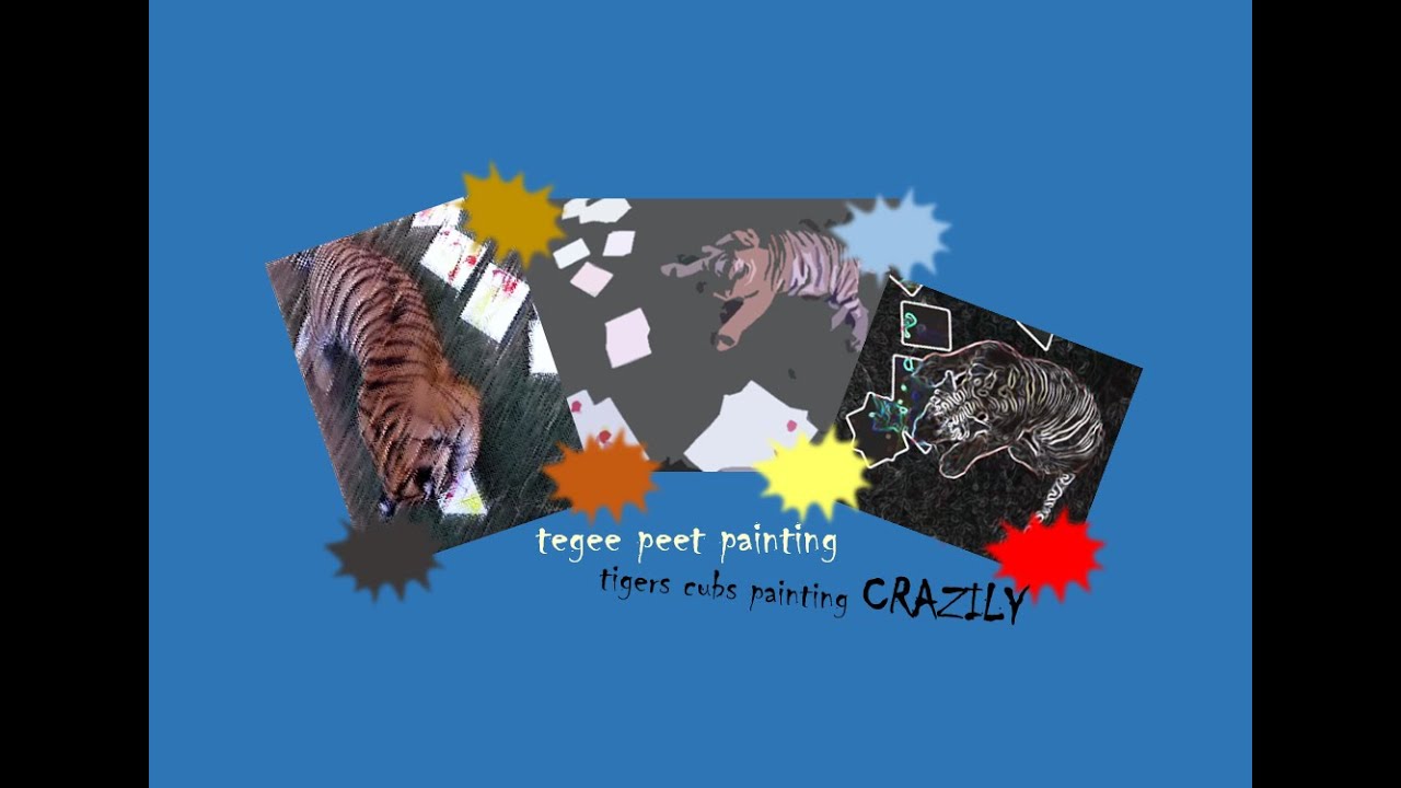 leopard print TeeGee Peet Painting! | TIGER CUBS PAINTING CRAZILY