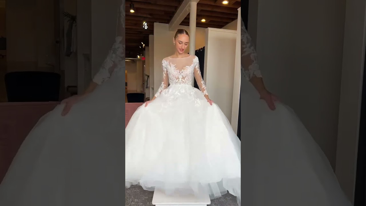 Long Sleeve Gowns at B3 🌸 #shorts #bonbonbelle #sayyestothedress #weddingdress #bride #wedding