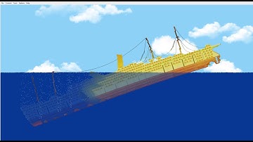 RMS Titanic Sinking with the Original Olympic Class Design | Floating Sandbox
