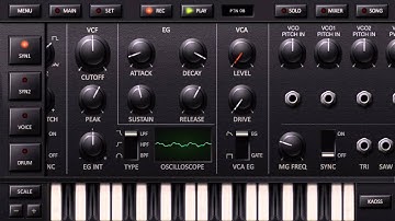 KORG iDS-10 VCA（アンプ）MAINパネル SYN1 SYN2 〜楽しくシンセサイザーでメイクミュージック！〜