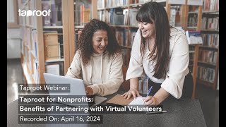 Taproot for Nonprofits: Benefits of Partnering with Virtual Volunteers