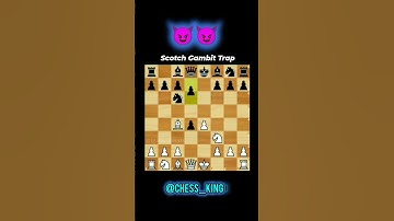 ♟️Scotch Gambit TRAP 😈 | Win in 6 Moves | Insane Chess Opening Trick #shorts #chess #ytshorts