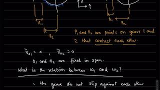 Lecture 30, April 1. Example. Gears. Part 1. Rigid body kinematics.