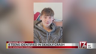 4 dead teens identified in I-95 Johnston County wreck