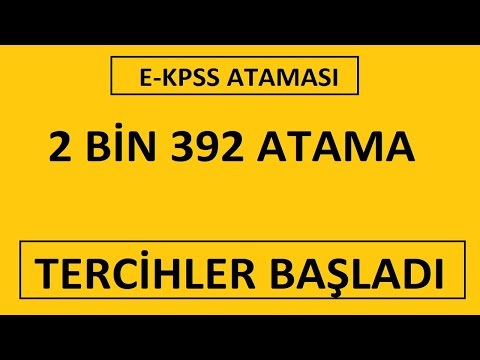 2 BİN 392 ATAMA - ENGELLİ KPSS ATAMASI BAŞLADI (EKPSS TERCİHİ NASIL YAPILIR?)