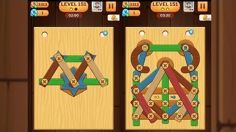 Screw Puzzle: Wood Nut & Bolt - Level 151