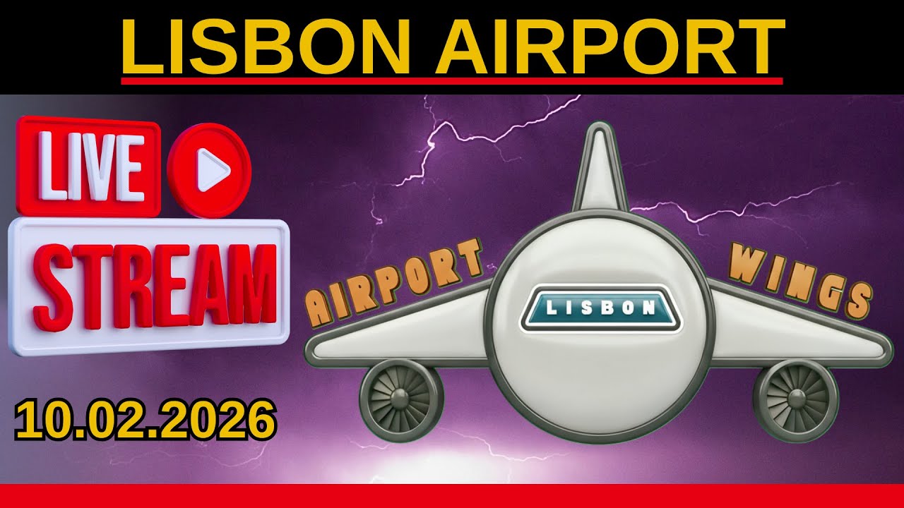 🔴 Lisbon Airport LIVE (🚨 RAIN 🚨)