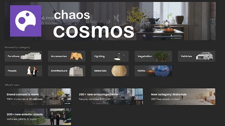 chaos cosmos | Free models & materials & Hdri in Vray 5.1