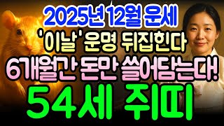 1972년생 임자년 쥐띠 운세, 54세 12월 드디어 올 것이 왔다! 억만금 불러오는 재물 대박의 흐름과 횡재수 터지며 부자 되는 운명이 눈앞에 펼쳐집니다
