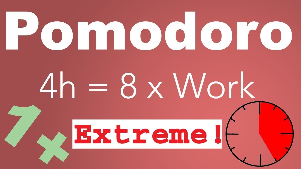Pomodoro Technique 8 x 25 min - Study Timer 4 h 