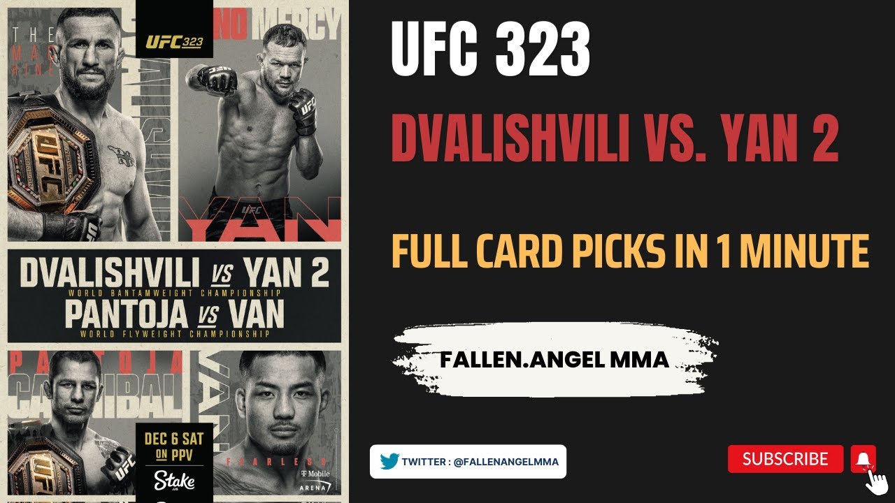 UFC 323: Dvalishvili vs. Yan 2 | Full Card Predictions in 1 Minute!