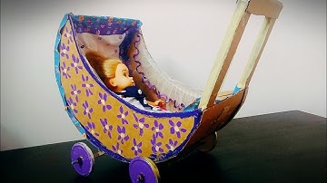 Moon Shape Pram for doll | Best from waste