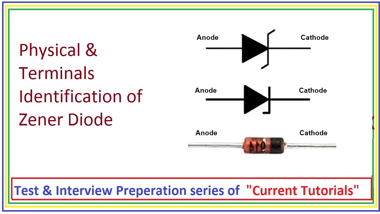 Physical Identification of Zener Diode | How to find terminals of Zener ...