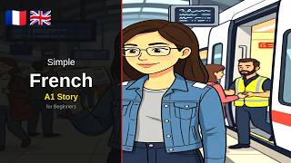 Simple French Story: Train Seat Mix‑Up | Learn French A1 Beginner