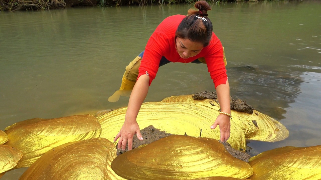 🔥🔥🔥 I found a few golden pearl clams, they are too expensive
