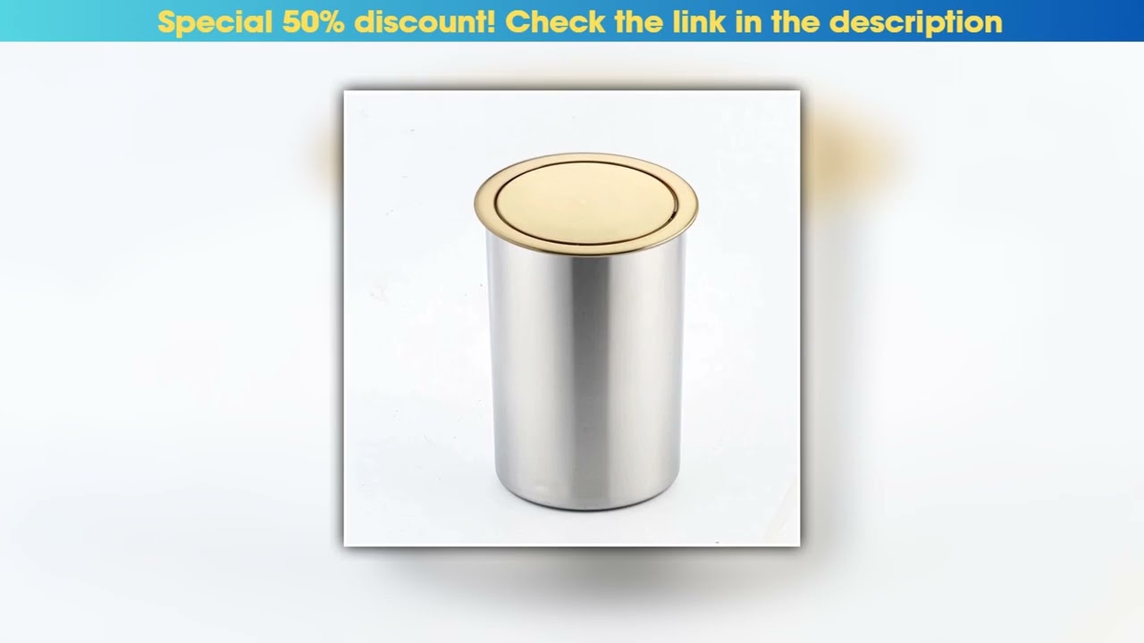 Unboxing Kitchen Cabinet Recessed Countertop Stainless Steel Trash Can,Balance Swing Flap Lid Garba