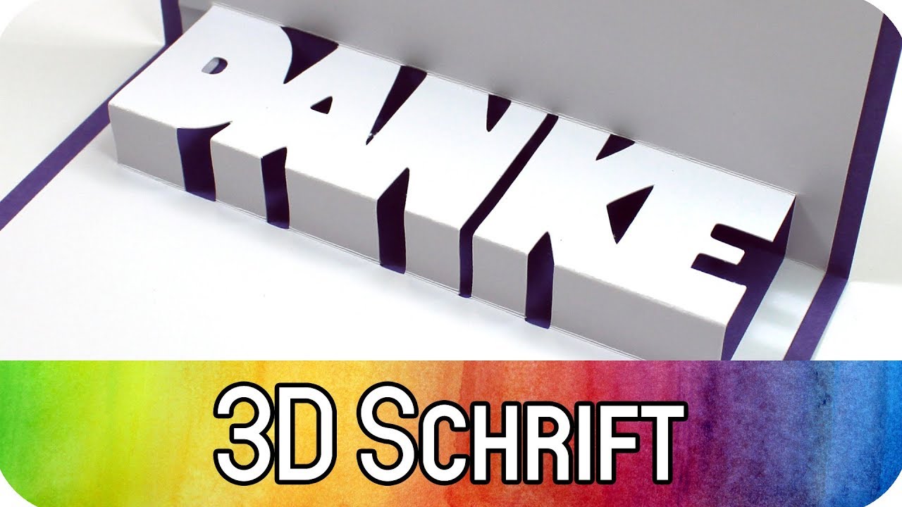 Grundanleitung 3d Schrift In Karten Einbauen Kartengestaltung Youtube