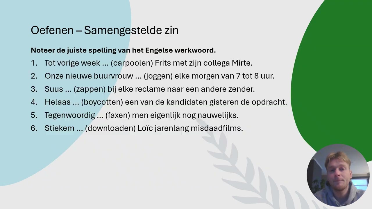 Engelse werkwoorden instructievideo