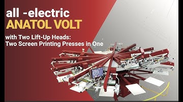 All-Electric Anatol VOLT with Two Lift-Up Heads: Two Screen Printing Presses in One!