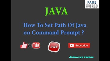 How To set path of java on Command Prompt?