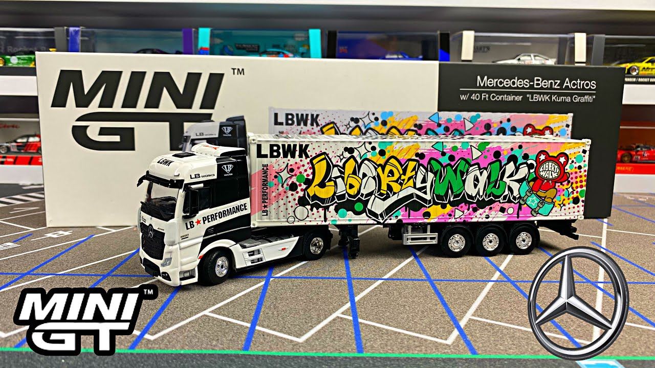 Skaut/Mini Gt/Mercedes - Benz Actros w/ 40 Ft Container LBWK Kuma