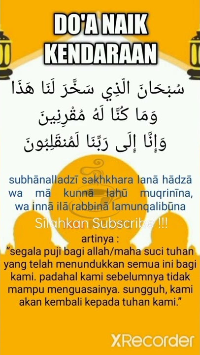Doa Naik Kendaraan | Merdu dan Indah | Doa Berkendara #shorts