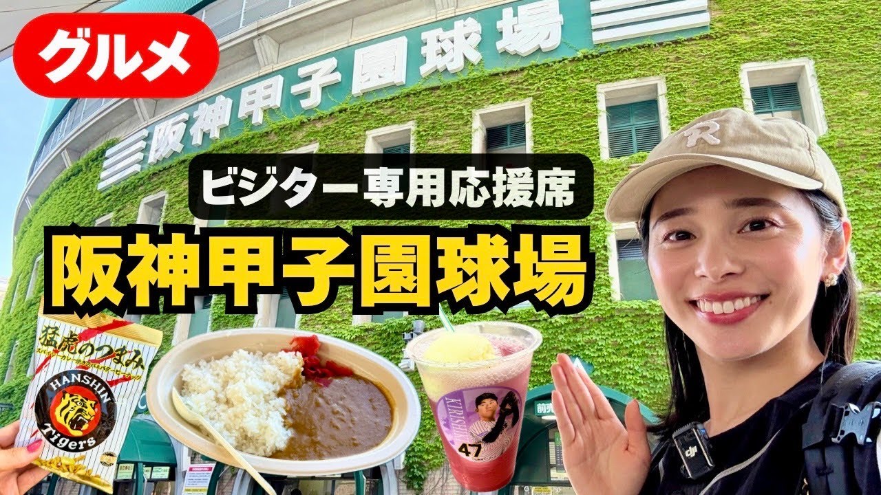 【初めての阪神甲子園球場🔰】おすすめグルメ｜ホークス戦｜ビジター専用応援席｜外野席｜すさのお神社｜セパ交流戦🐯🦅