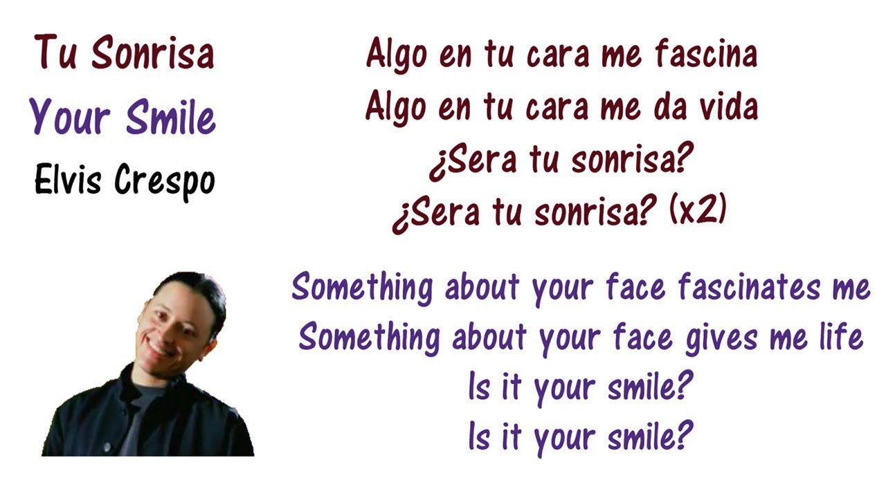 Elvis Crespo   Tu Sonrisa Lyrics English and Spanish   Translation  Meaning   Letras en ingles