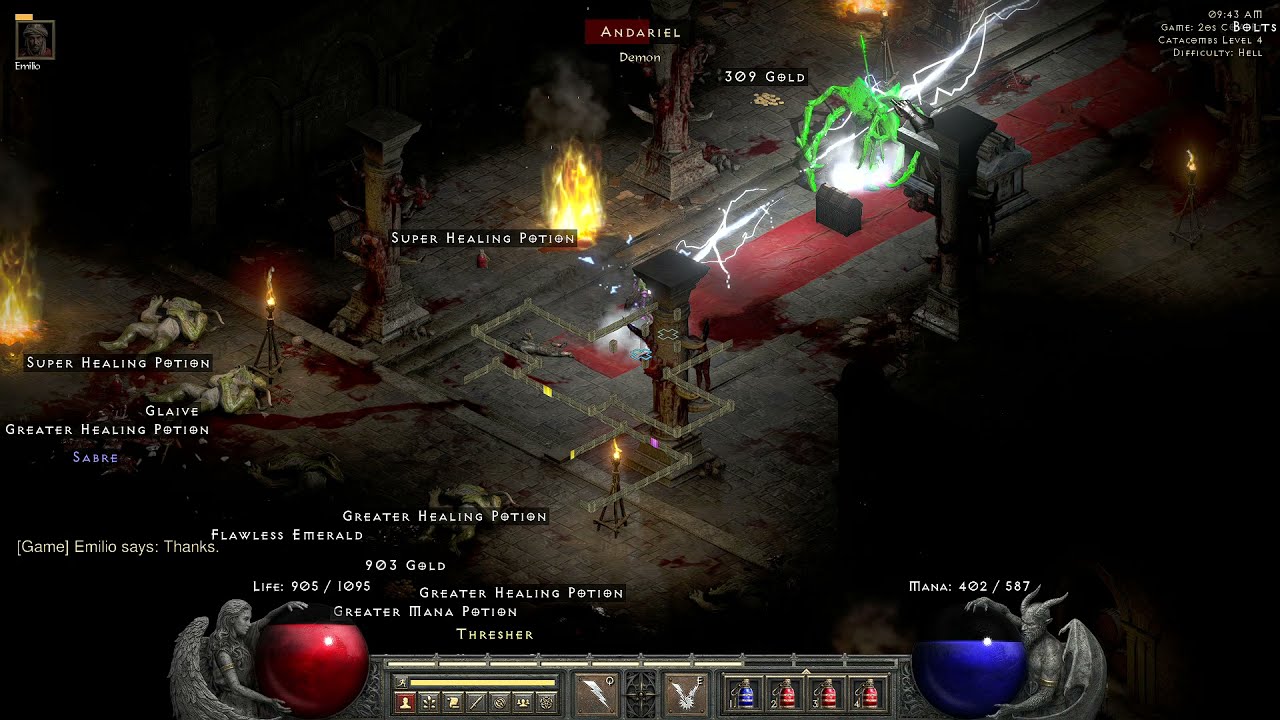 Diablo II Resurrected - Looting Manald Heal Ring from Andariel - D2R - Diablo 2 Resurrected
