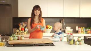 Tips for starting your little one on solids from mom hilaria baldwin.