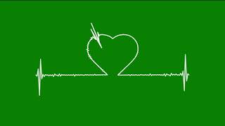 Green screen audio spectrum visualizer with heart [No Copyright]