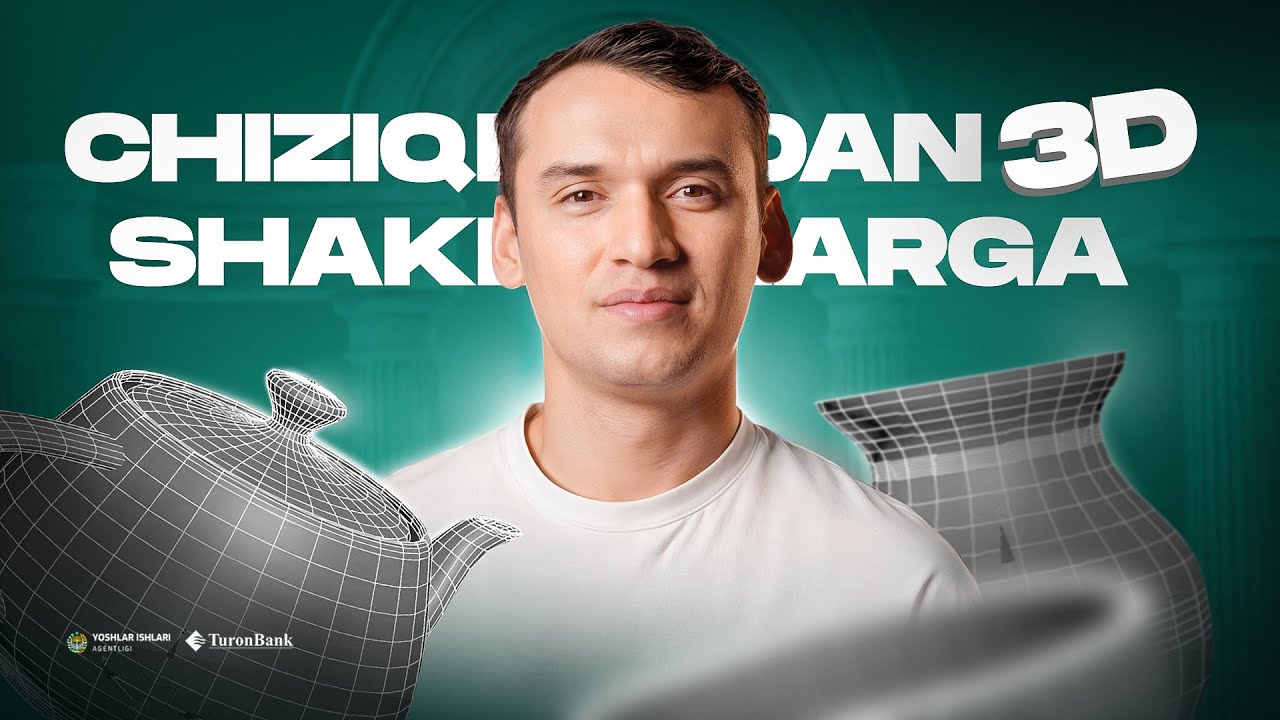 37 daqiqada 3D qiyin shakl yasay olasiz | 3ds Max kursi #6