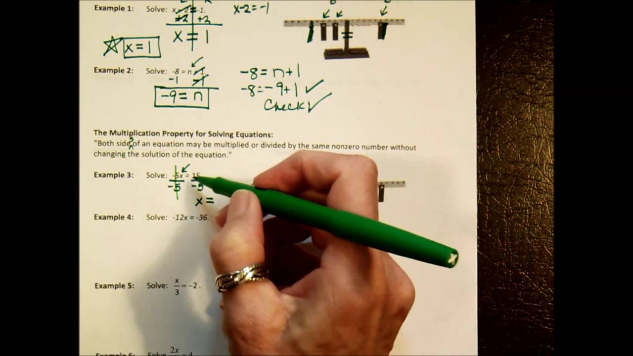 Solve Linear Equations by Combining Like Terms - YouTube