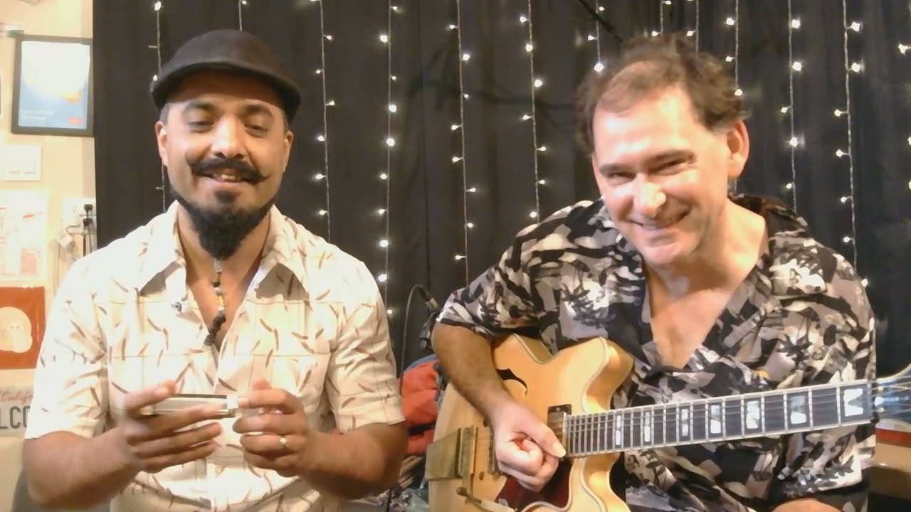 Johnny Burgin Chat with Aki Kumar: Back to Bombay, Bandleading, Backing a Harp Guitar Lesson