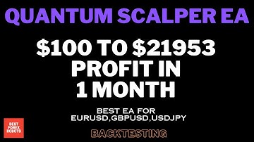 Quantum Scalper EA MT4 Forex Robot $100 To $21953 Profit In 1 Month | Best forex robots
