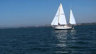 Meriki II passing Naima on Corio Bay