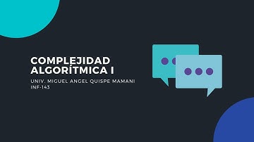 Complejidad Algorítmica I