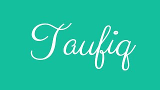 Download Lagu Learn how to Sign the Name Taufiq Stylishly in Cursive Writing MP3