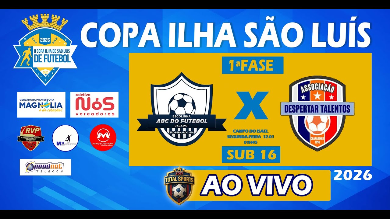 ABC DO FUTEBOL X ADT CHAPADINHA  |  SUB 16 - COPA ILHA DE SÃO LUÍS 2026